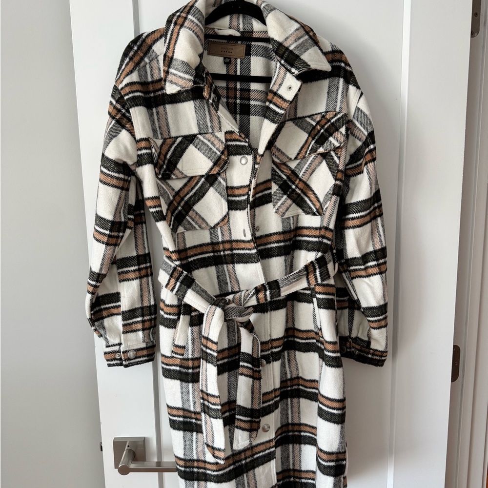 Plaid Belted Coat
